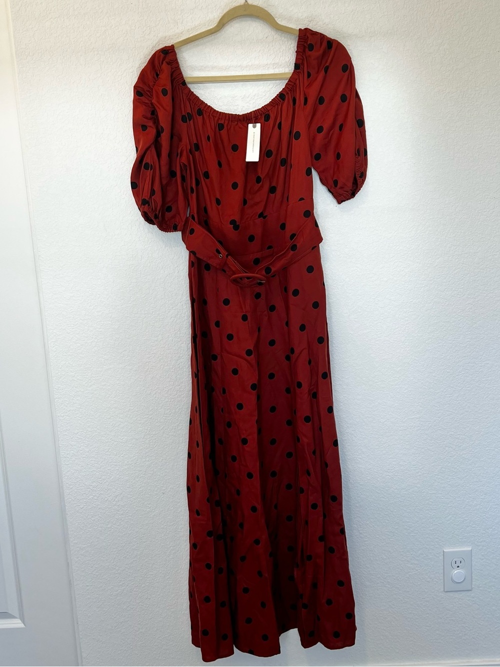 NWT Maeve Anthropologie Lucienne Off-The-Shoulder Maxi Dress- Size 8 - Picture 10 of 16
